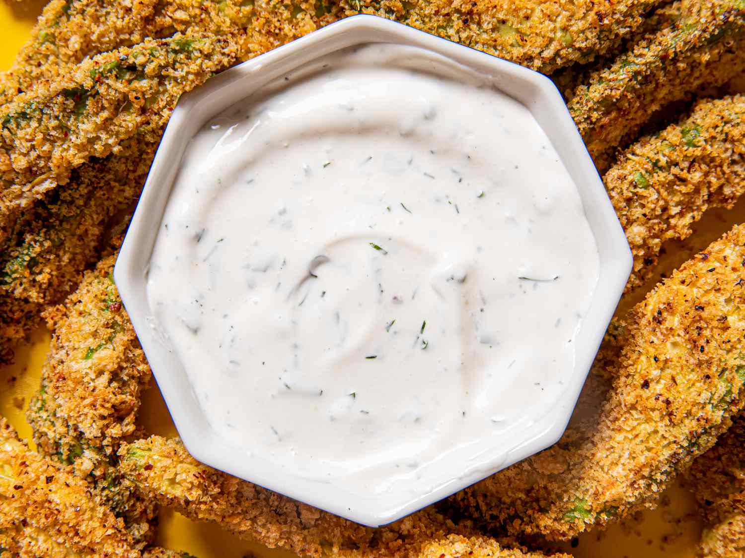 OVerhead view of ranch dressing