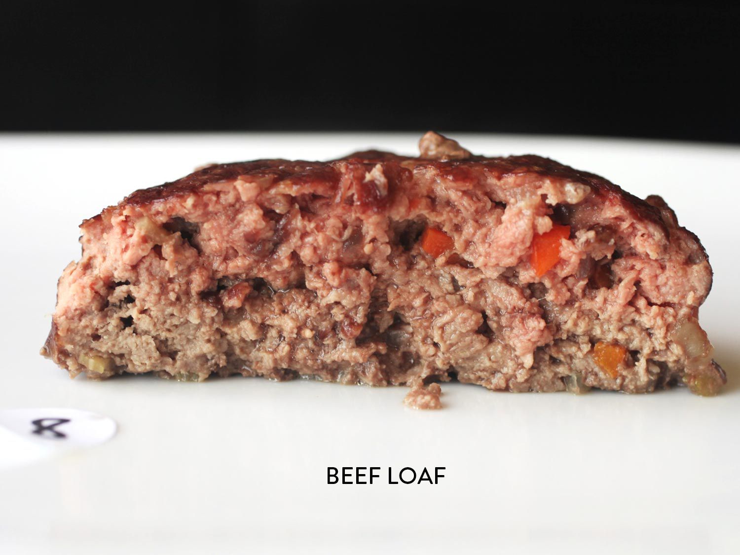 a cross-section of meatloaf made with all beef