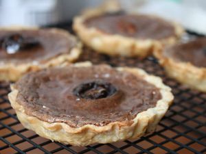 Pies made with lard-based crust.