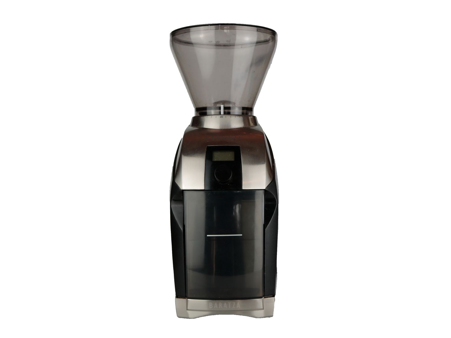 The Baratza Virtuoso+ coffee grinder on a white background