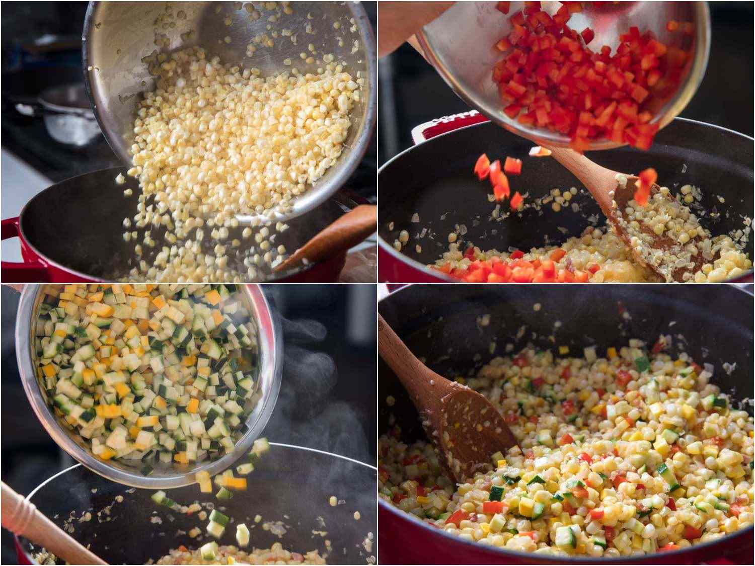 用玉米和番茄，然后把番茄混合起来，然后红椒辣椒辣椒！玉米煎饼，玉米和蔬菜，一起吃豆子