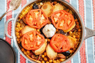 Arroz al horno的俯视图