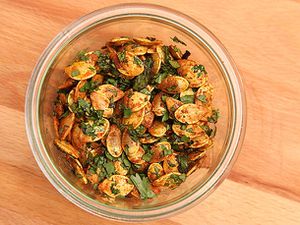 Pumpkin Seeds With Curry and Mint