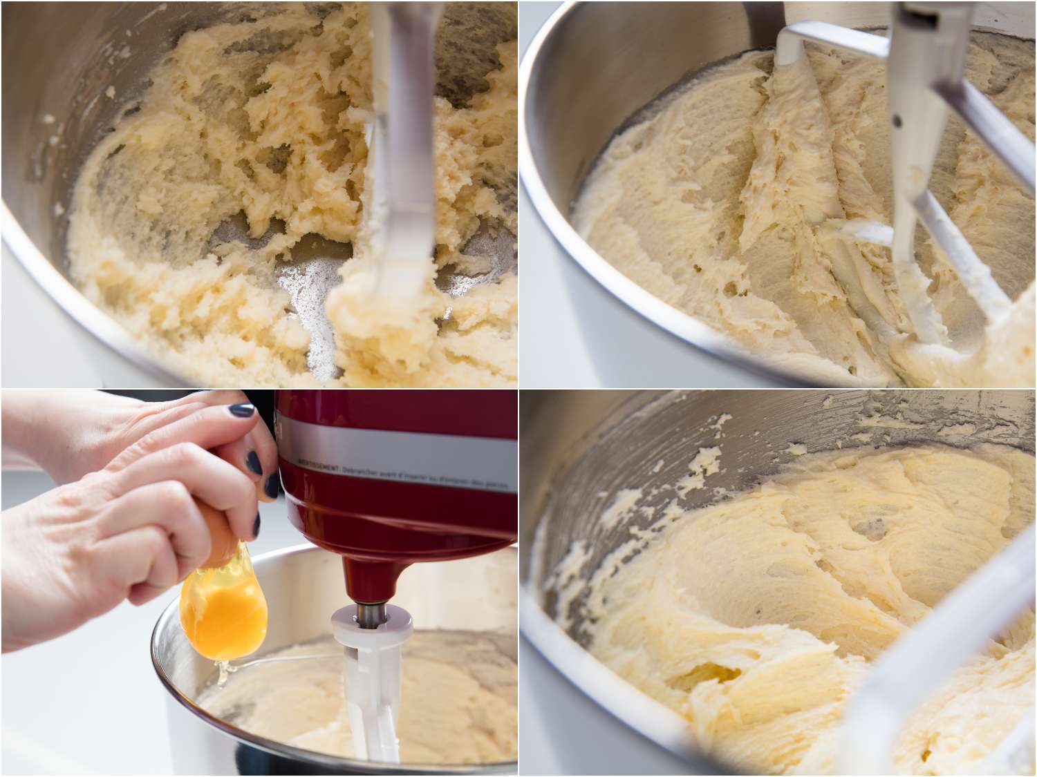 拼贴:在立式搅拌器的碗里将黄油和糖搅拌至光滑，加入鸡蛋，搅拌至混合。gydF4y2Ba