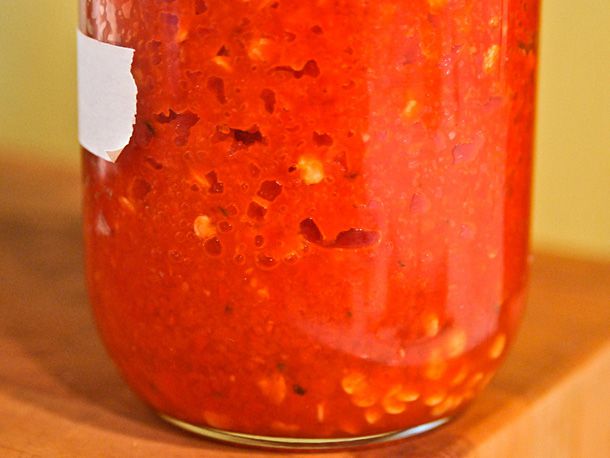 A jar of fermented chile.