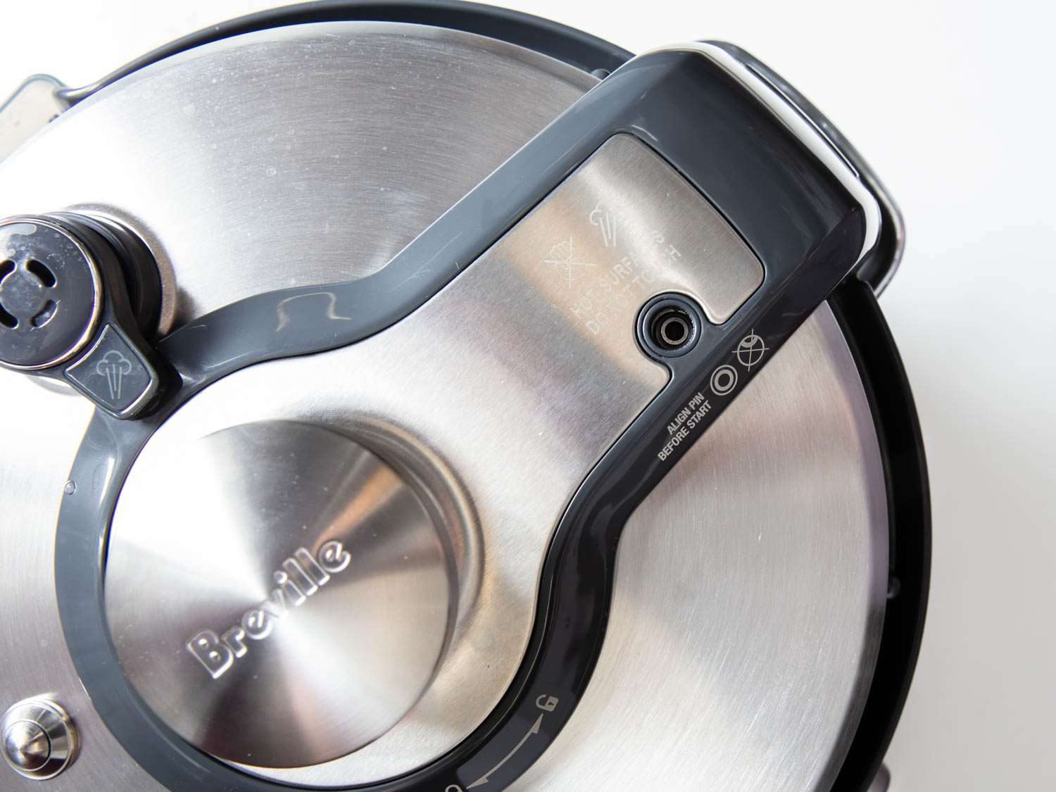 The safety-locking pin on a Breville Fast Slow Pro multicooker
