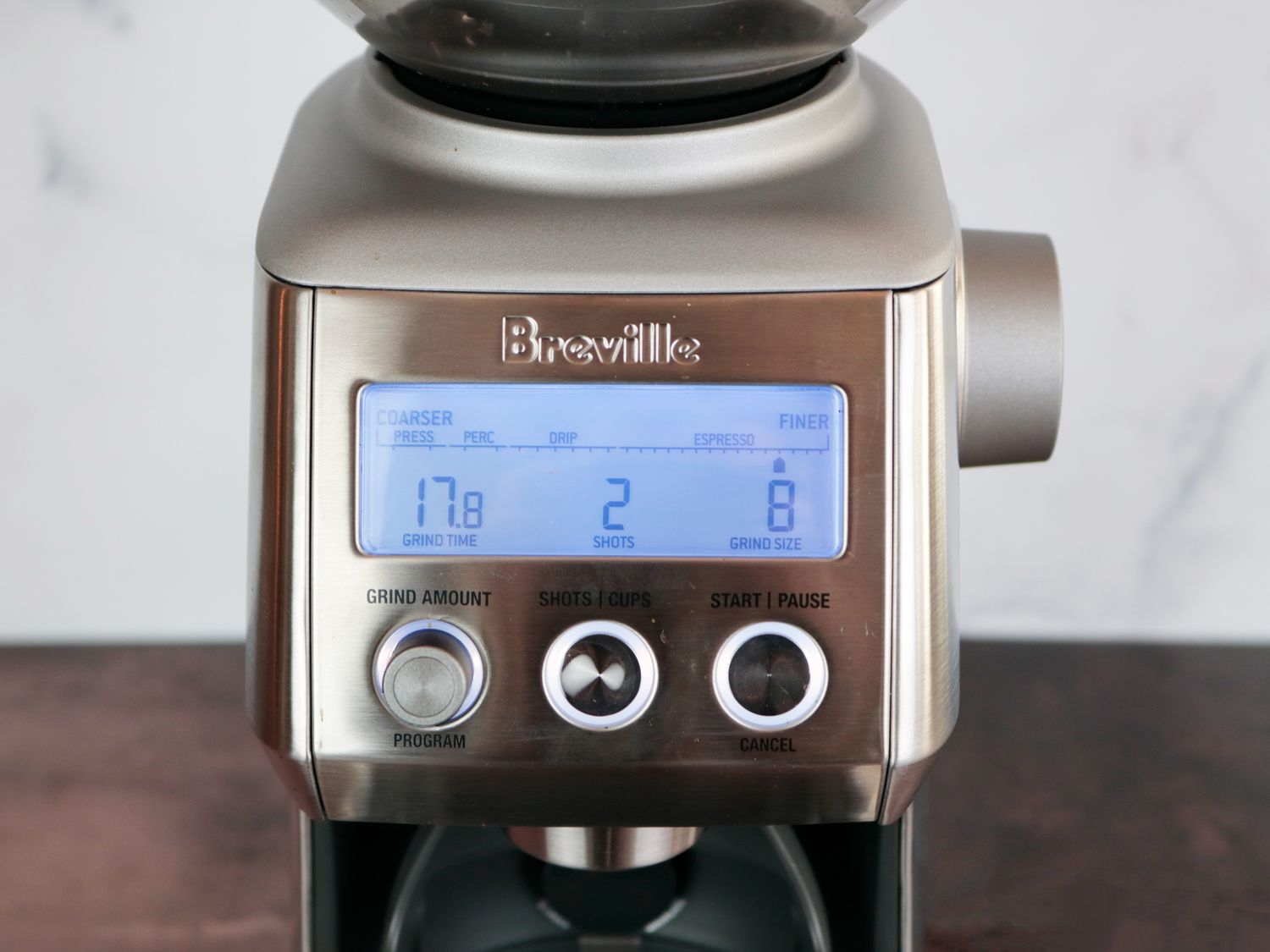 Breville Smart Pro咖啡烤盘的控制面板