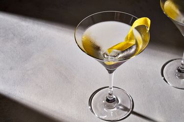 vesper cocktail in a martini glass