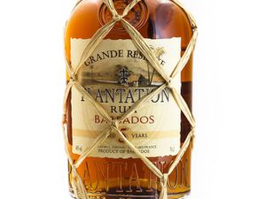 A bottle of Plantation Grande Reserve Barbados Rum, a bottle that is on our list of great tasting rum for under $20.