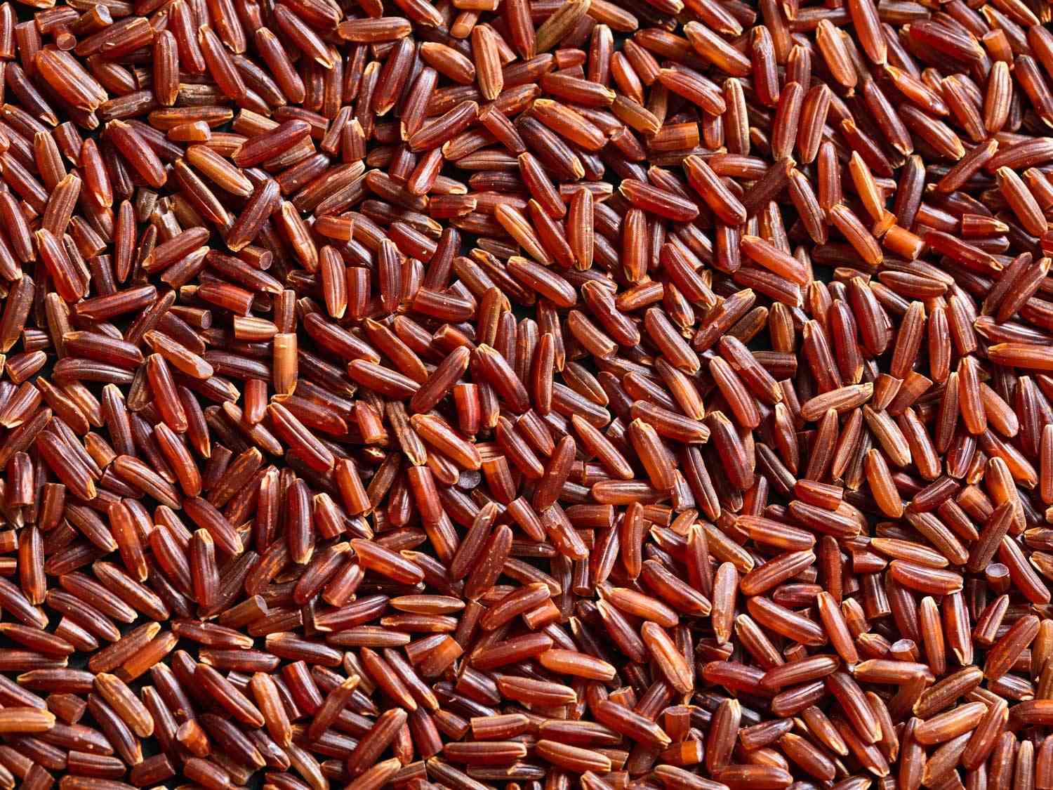 Macro view of red jasmine rice