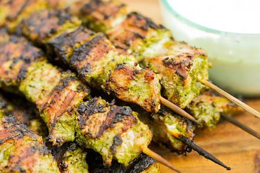 jerk pork skewers