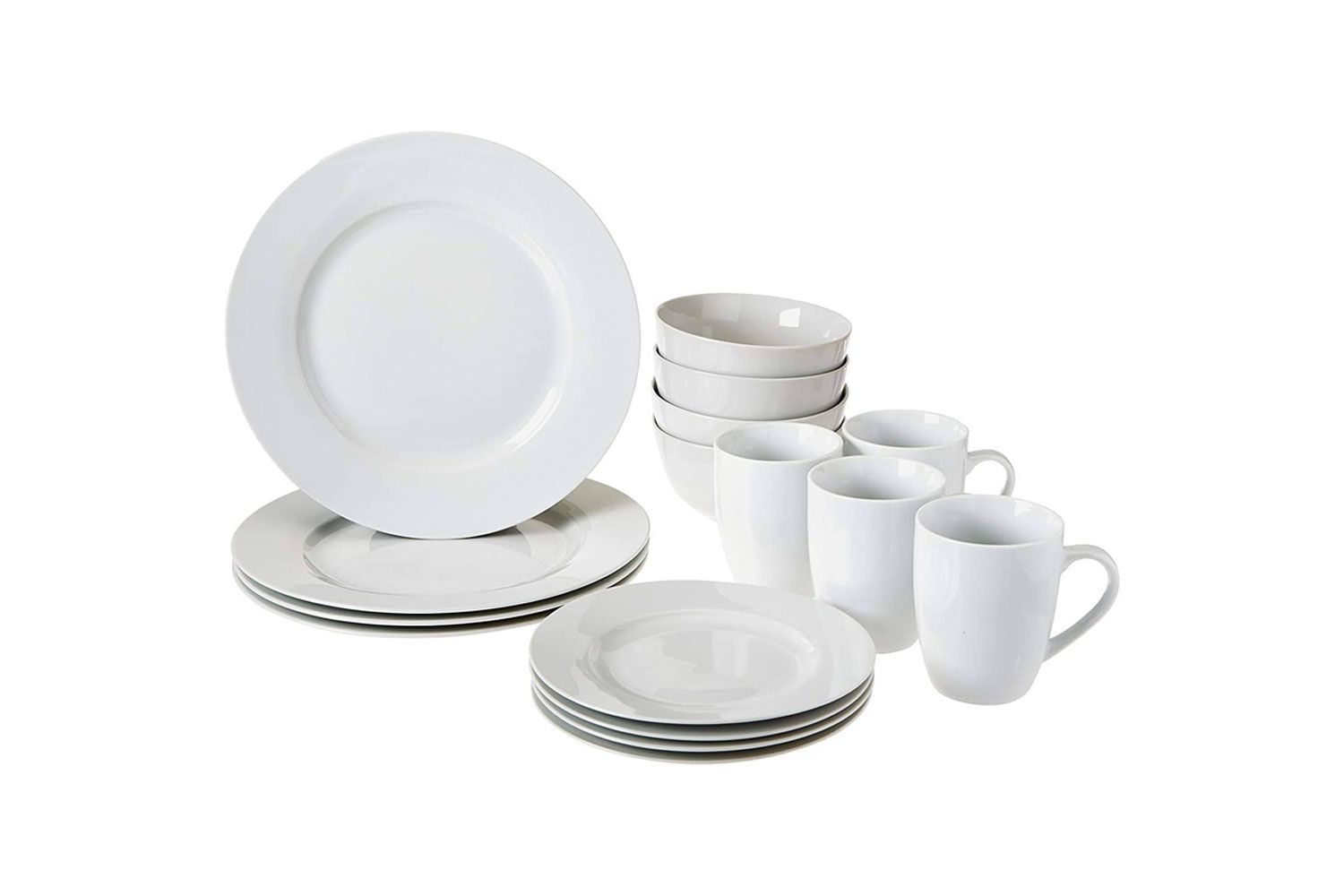 AmazonBasics 16-Piece Dinnerware Set, Service for 4