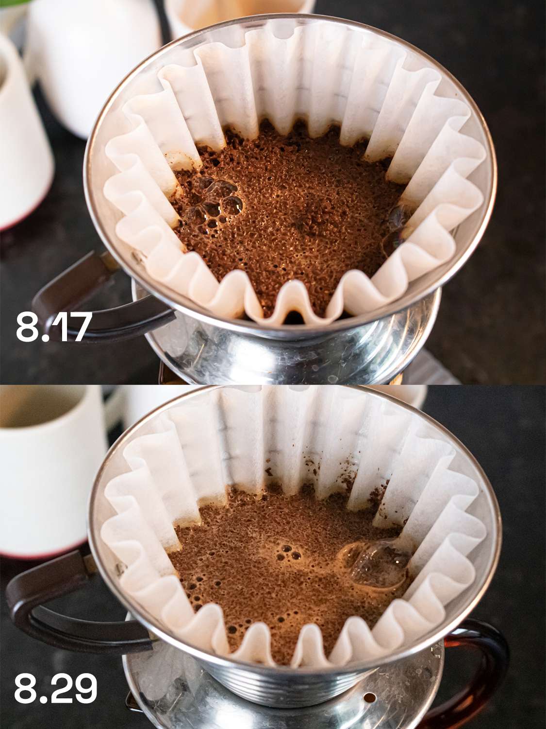 Brew comparison of coffee roasted on 8/17 and 8/29