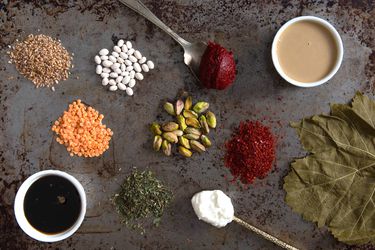 20160721-turkish-Small piles of ingredients and spices used in Turkish cooking.-vicky-wasik.jpg