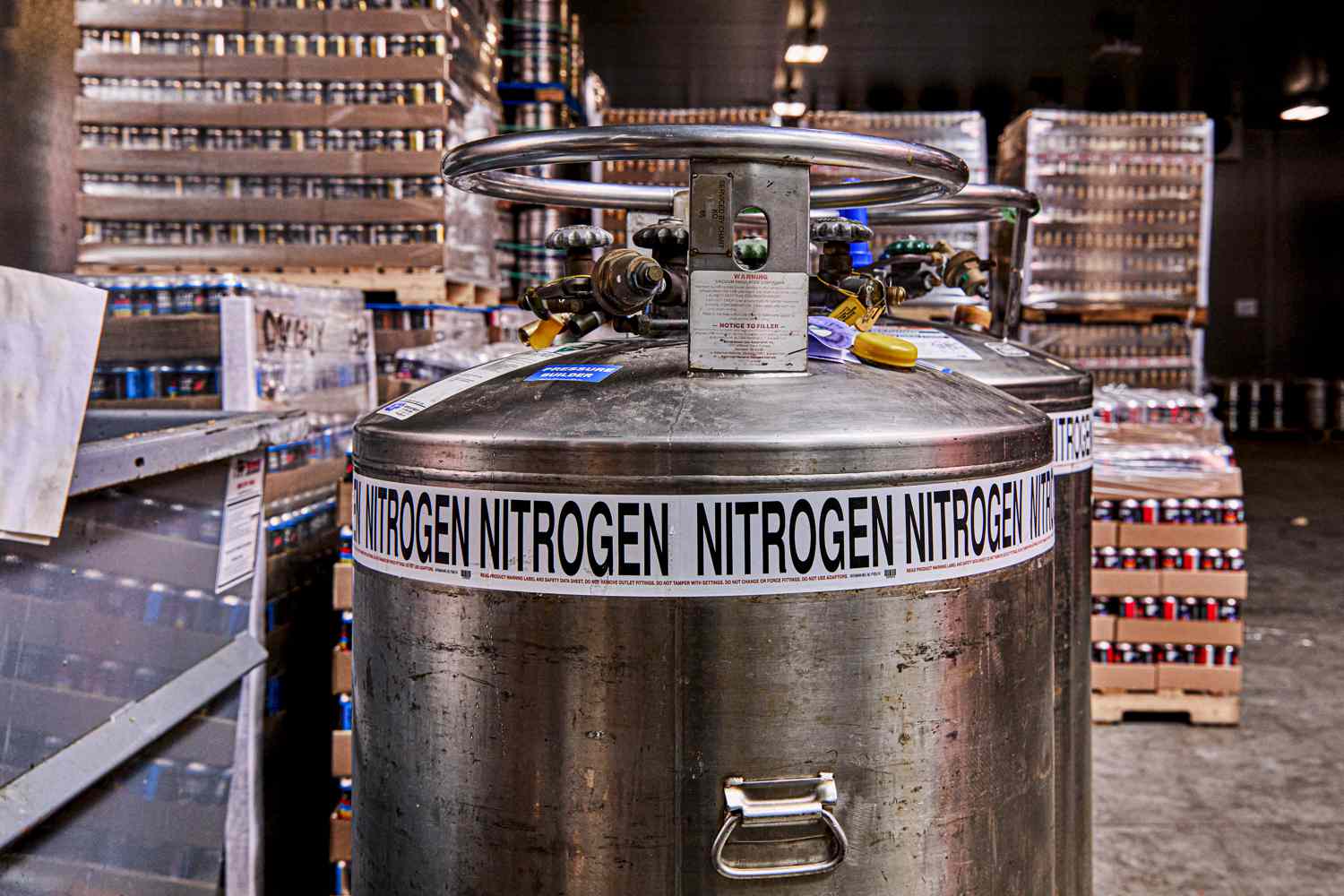 Nitrogen tanks at Dorchester Brewing