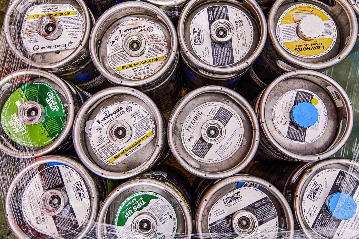 Overhead view of tanks at Dorchester Brewing