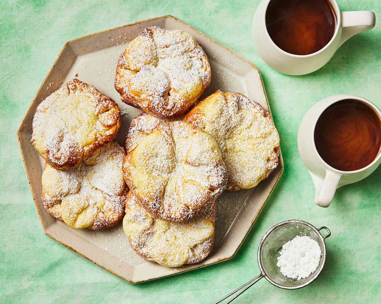 Overhead view of cheese danishes