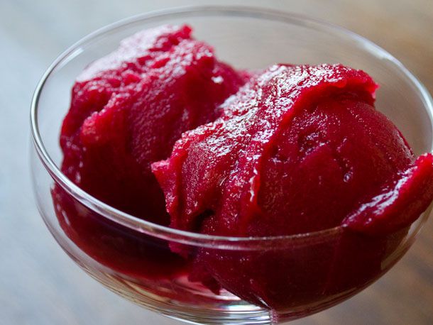 Cranberry and Lillet Rouge Sorbet