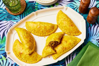 Overhead view of Jamaican Beef Patties