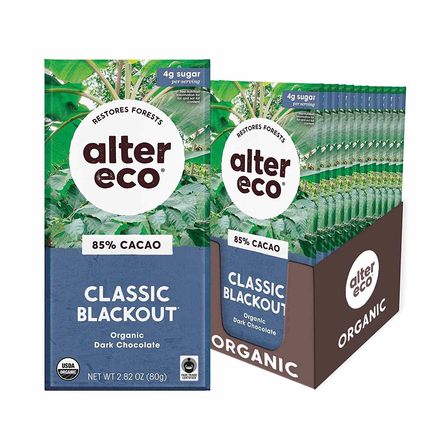 Alter Eco 85%纯黑巧克力棒