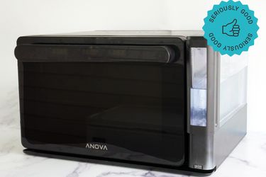 Seriously good blue label on a photo of the anova precision oven