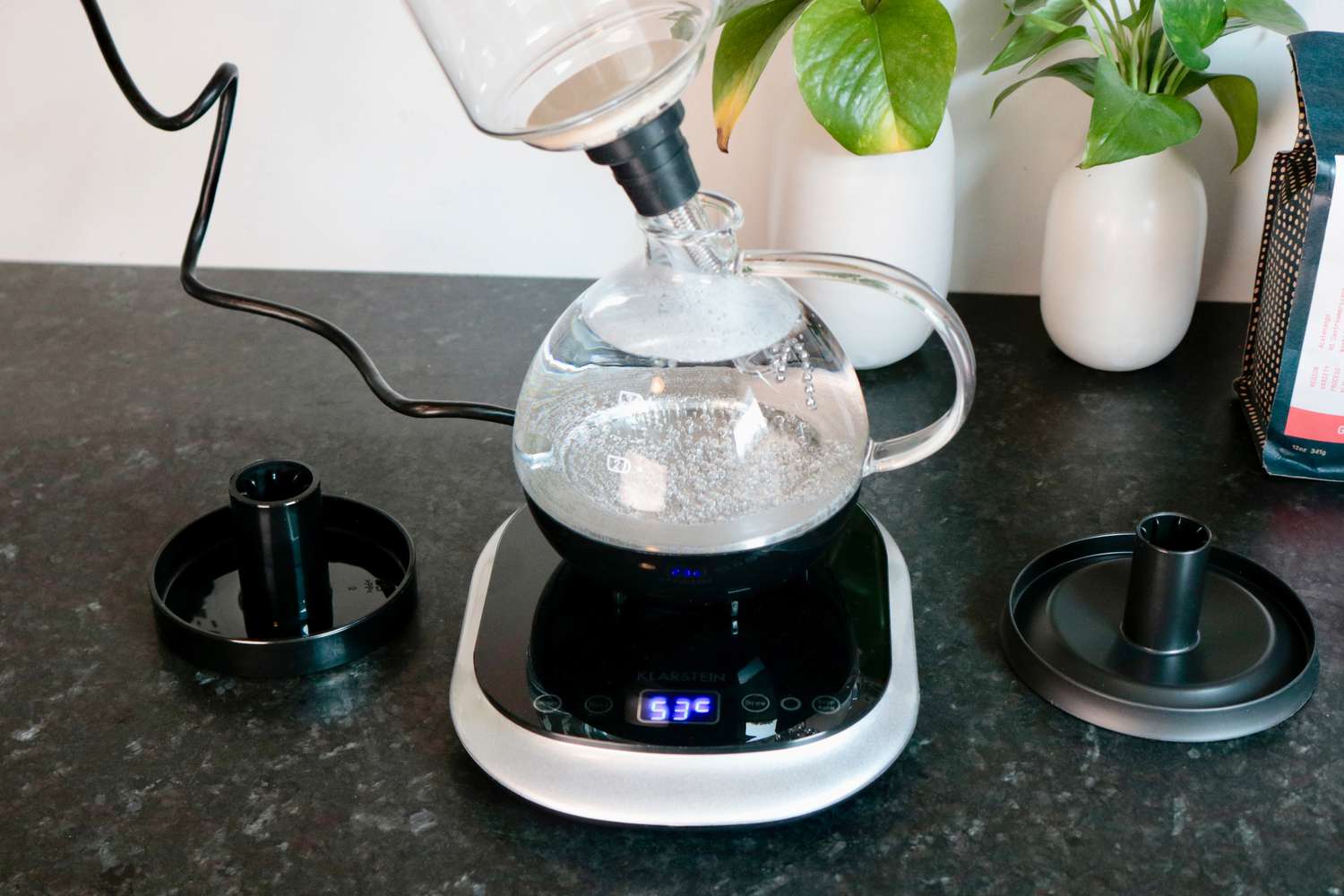 电虹吸咖啡机的水加热装置