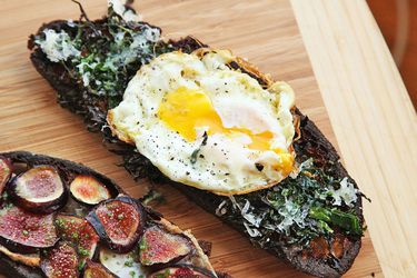 Kale, Parmesan, and Fried Egg Tartine