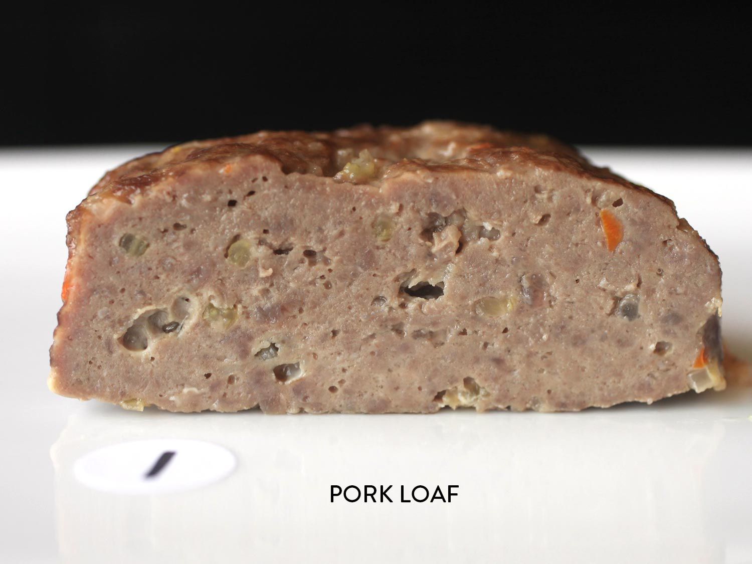 a cross-section meatloaf made with all pork