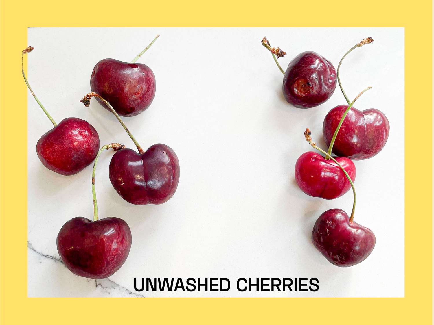 Unwashed cherries