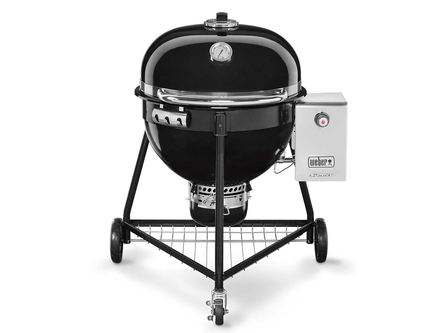 The Weber Summit Charcoal Grill, a kettle-style kamado cooker