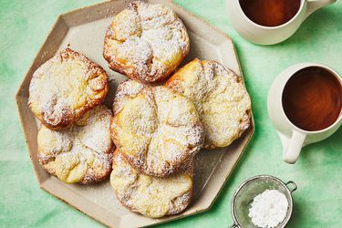 Overhead view of cheese danishes