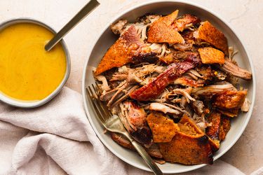 Ultra-crispy slow roasted pork shoulder