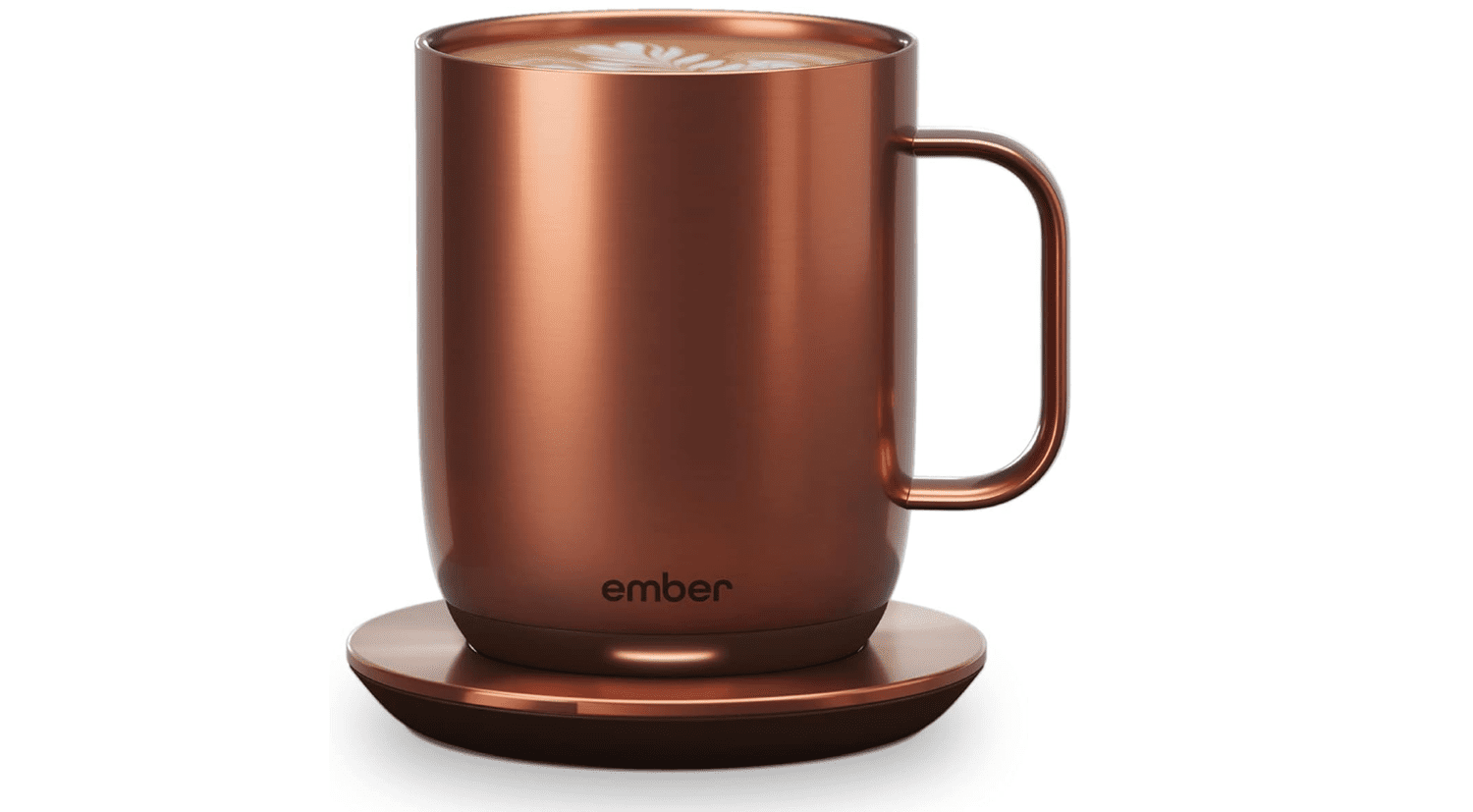 a copper ember mug against a white backgroun