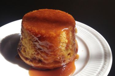 Sticky Pumpkin Cake With Hard Cider Caramel