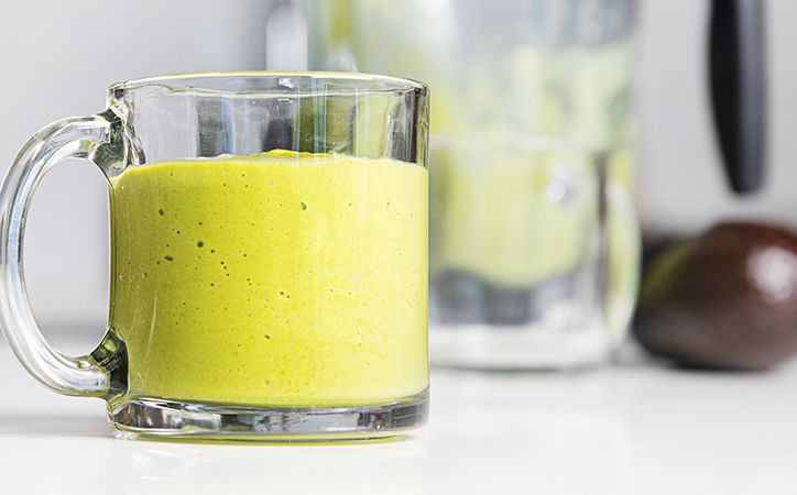 Close up of avocado smoothie