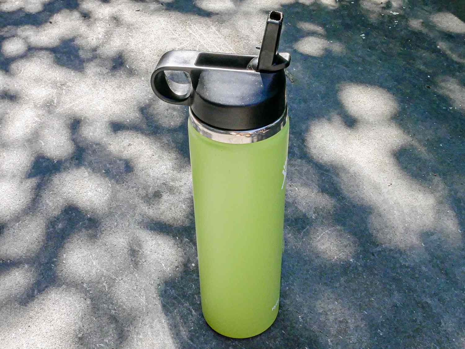 a look at the hydro flask bottle with its spout up
