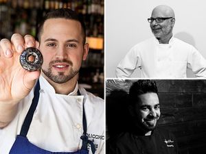 Pastry chefs Stephen Collucci, Ron Ben-Israel and Thiago Silva