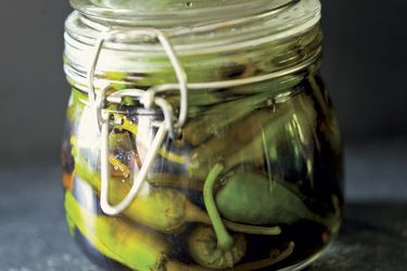 jar of pickled chiles