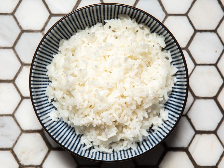 一碗白米饭的俯视图gydF4y2Ba