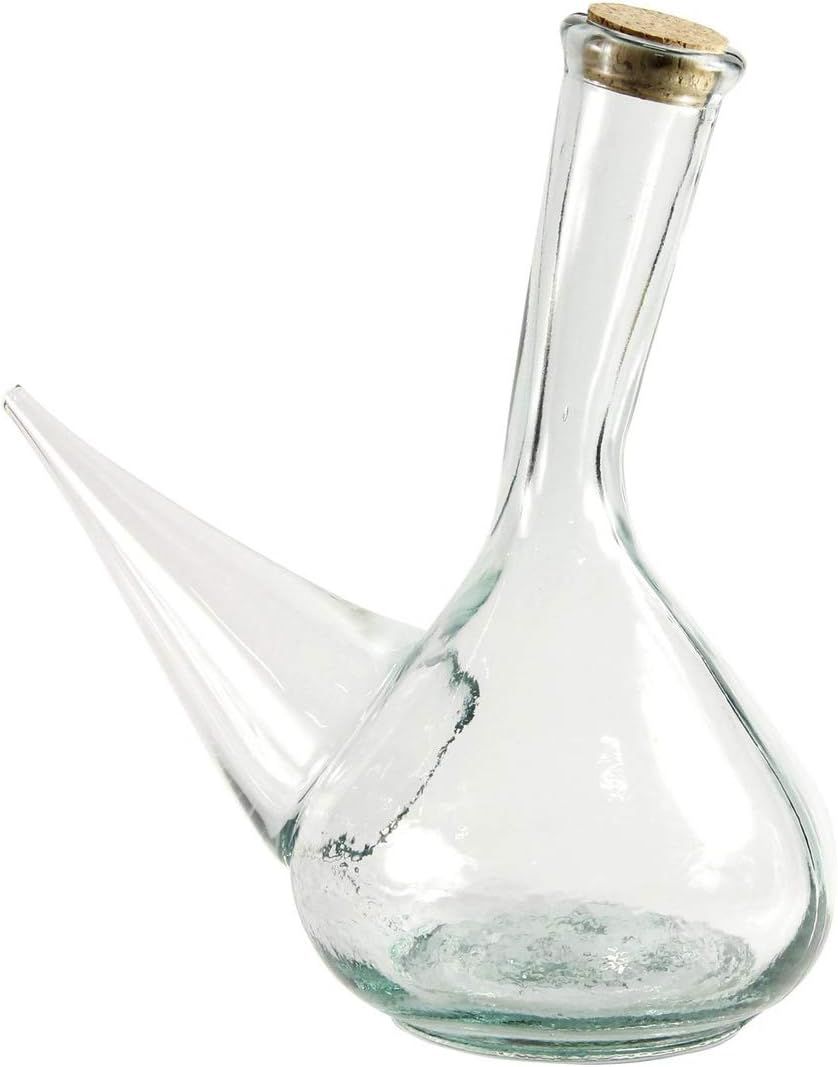 a glass porron