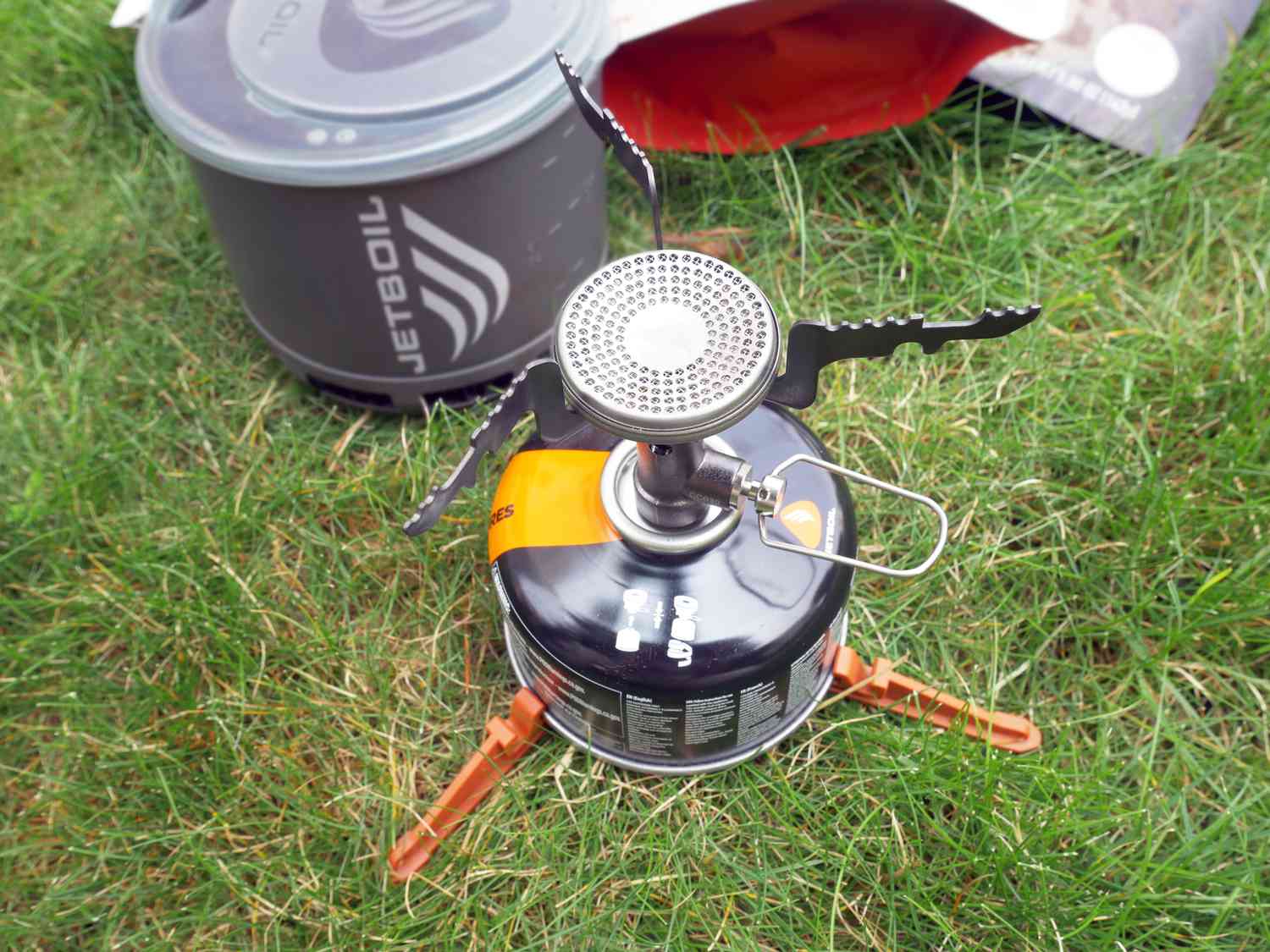 jetboil stove on grass