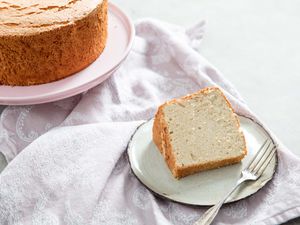 Slice of Maple Angel Food Cake