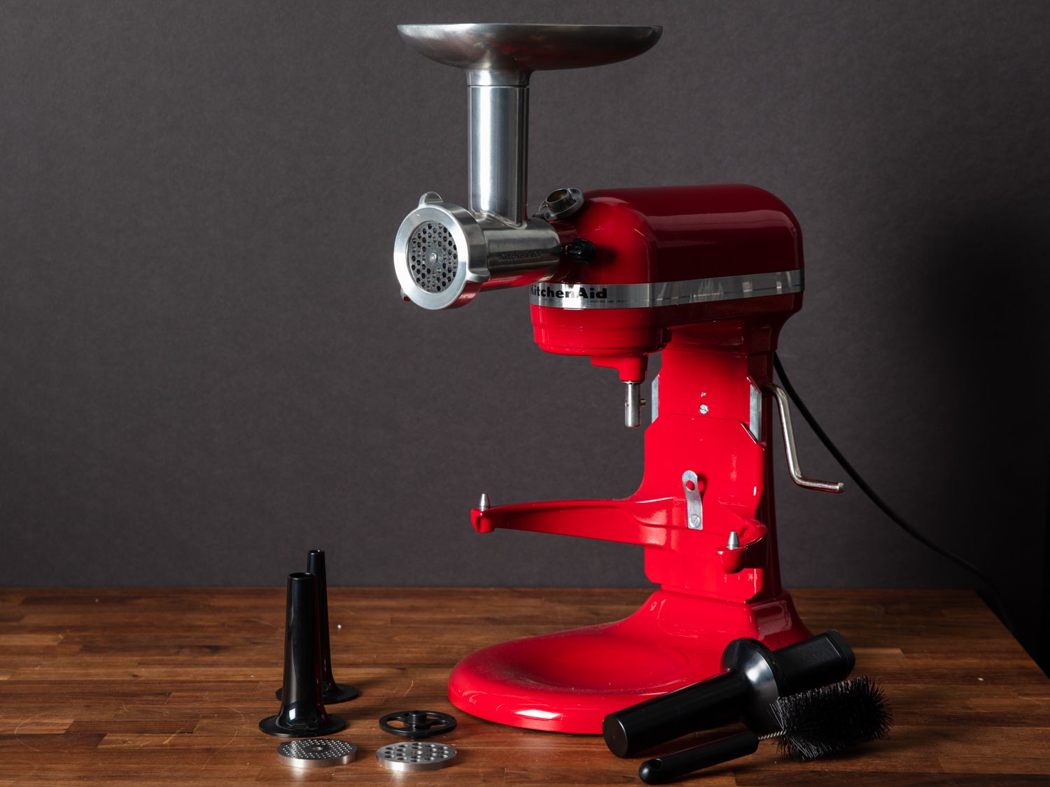 The KitchenAid stand mixer meat grinder attachment