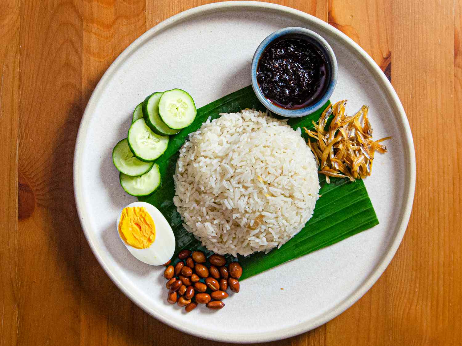 Nasi Lemak的俯视图