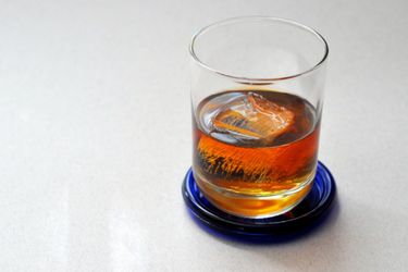 A Toronto cocktail in a high ball glass.