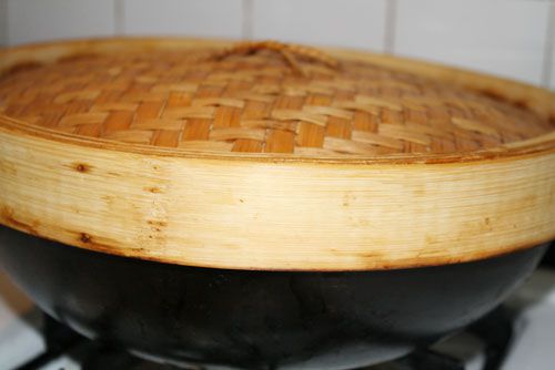 竹制锅盖。