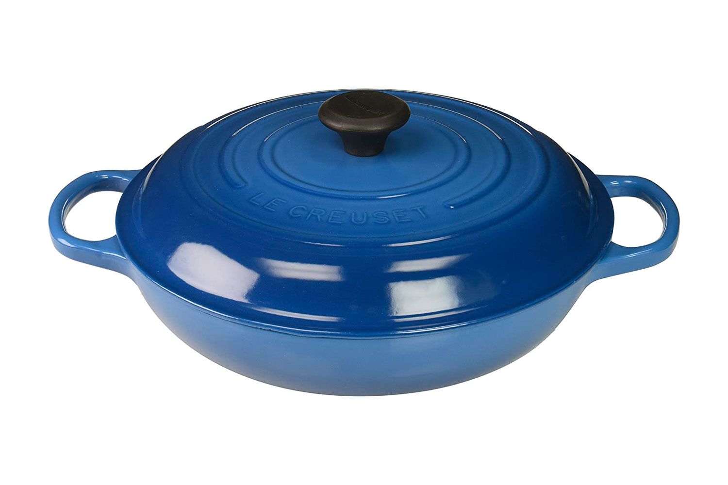 Amazon Le Creuset Enameled Cast Iron Signature Braiser, 3.5 qt., Marseille