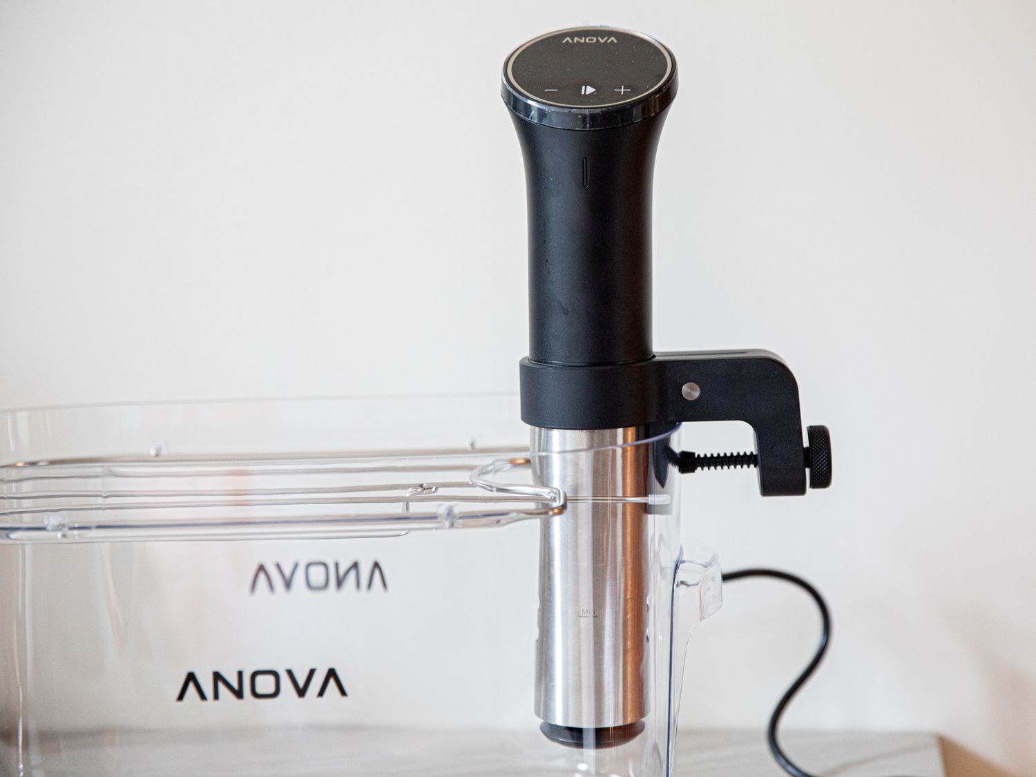 anova precision sous vide 3.0 attached to a cambro