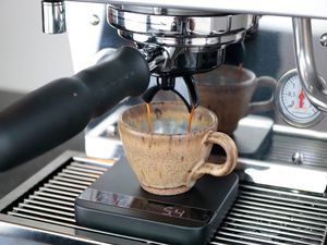 using the acacia lunar to weigh a shot of espresso