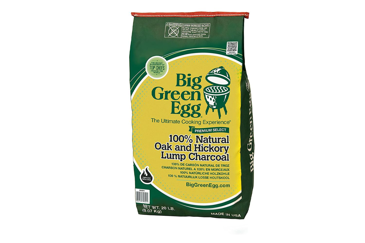 Big Green Egg Natural Oak and Hickory Lump Charcoal